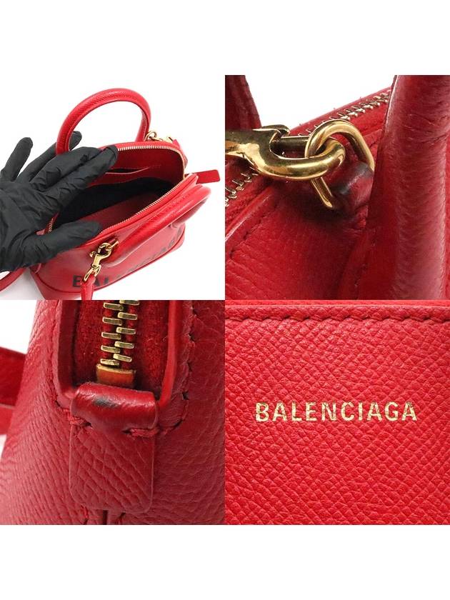 Women Balenciaga 525050 Rouge Coclico Graffiti Logo XXS Bill Top Handle 2WAY gt bag Gangbuk used luxury goods - BALENCIAGA - BALAAN 8