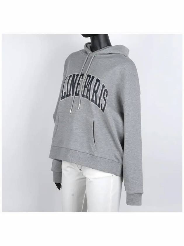 Oversized Cotton Fleece Hoodie Grey - CELINE - BALAAN 3