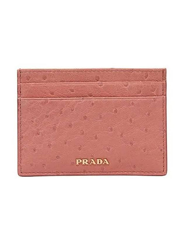 Logo Card Wallet Pink - PRADA - BALAAN 1