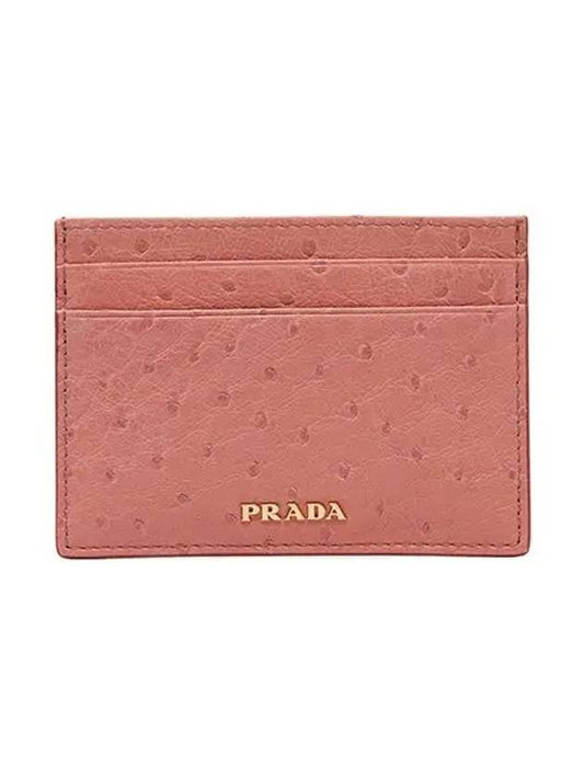 Logo Card Wallet Pink - PRADA - BALAAN 1