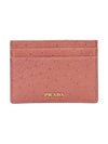 Logo Card Wallet Pink - PRADA - BALAAN 1