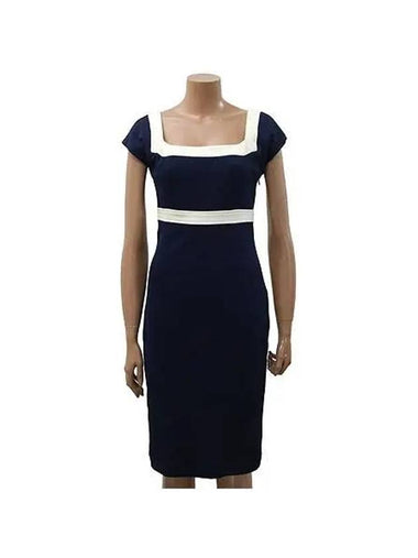 Navy color sleeveless dress - DIANE VON FURSTENBERG - BALAAN 1