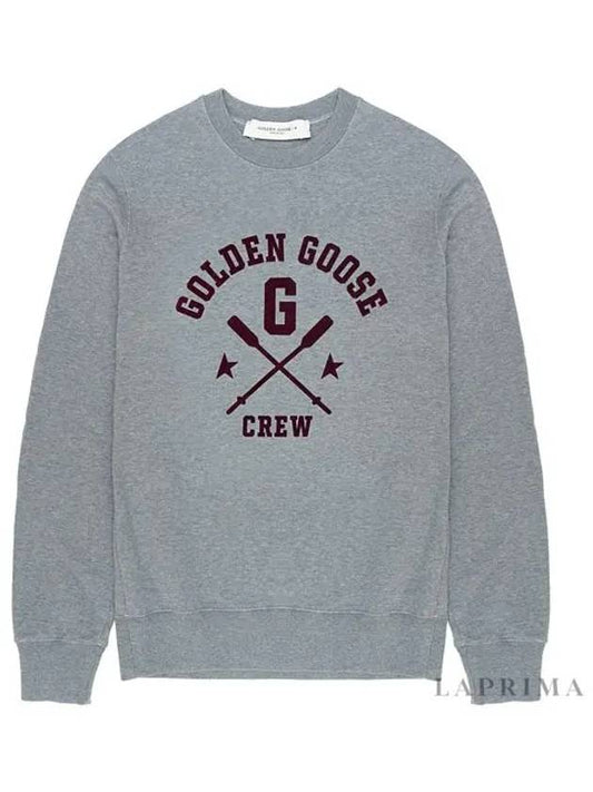 Logo Archibald Sweatshirt Gray - GOLDEN GOOSE - BALAAN.