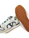 V Logo Low Top Sneakers Green White - VALENTINO - BALAAN 6