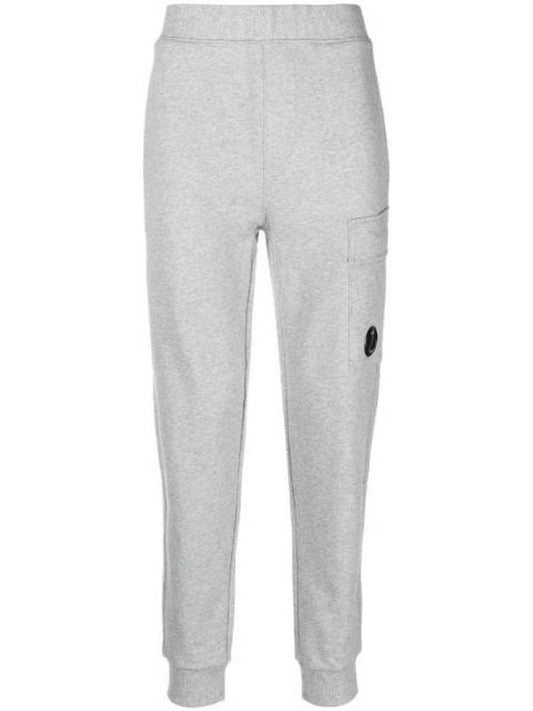 Lens Wappen Fleece Jogger Pants Gray Melange - CP COMPANY - BALAAN 1