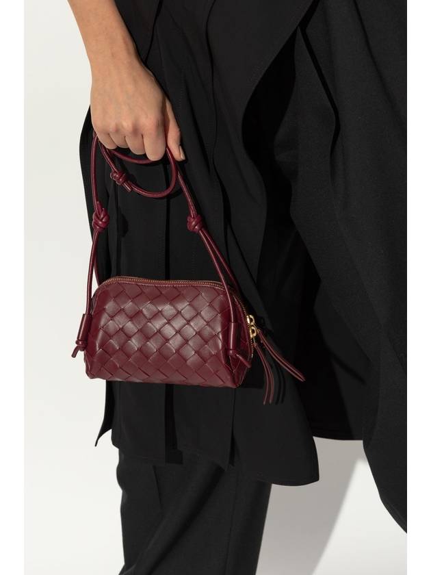 Bottega Veneta Leather Shoulder Bag, Women's, Burgundy - BOTTEGA VENETA - BALAAN 2