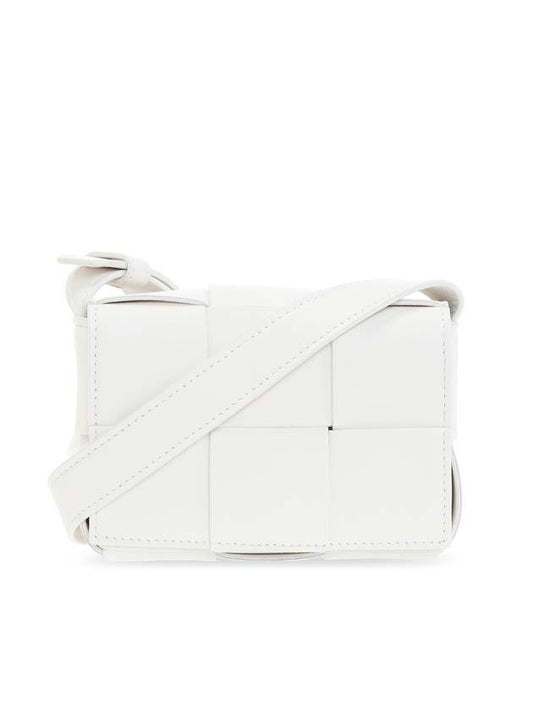 Intrecciato Cassette Small Cross Bag White - BOTTEGA VENETA - BALAAN 1