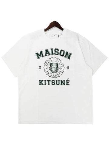 Men s short sleeve t shirt KM00143KJ0105 OFF WHITE 271909 - MAISON KITSUNE - BALAAN 1