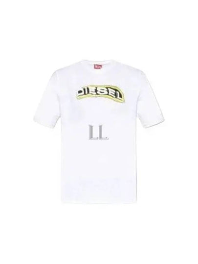 Puff Print Logo Short Sleeve T-Shirt White - DIESEL - BALAAN 2