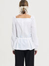 Square Neck String Blouse Ivory - SORRY TOO MUCH LOVE - BALAAN 3