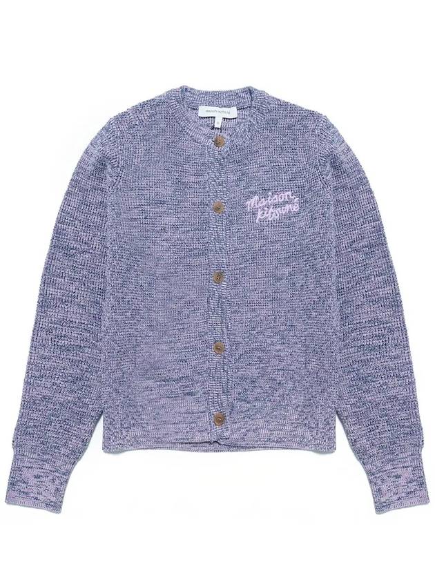 Handwriting Comfort Cardigan Lilac - MAISON KITSUNE - BALAAN 2