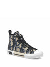 Oblique Jacquard B23 High Top Sneakers Black Beige - DIOR - BALAAN 3