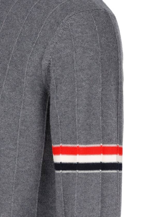 Men's Wool Relaxed Pullover Knit Top Med Grey - THOM BROWNE - BALAAN 4