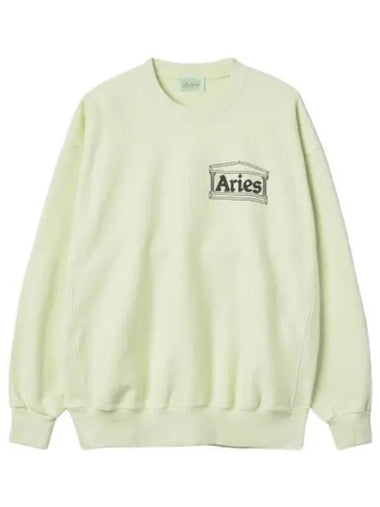 Aries Premium Temple Sweatshirt Pastel Green - ARIES - BALAAN 1