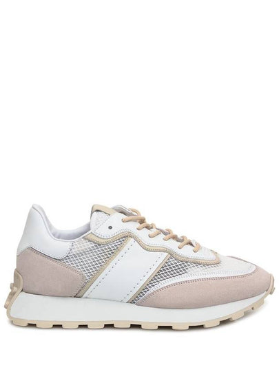 Women's Suede Low Top Sneakers Beige - TOD'S - BALAAN 2