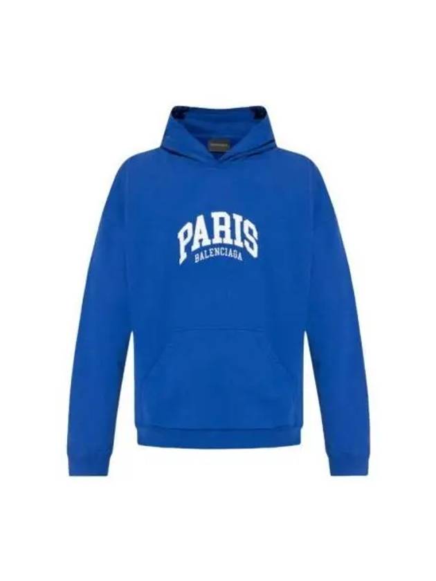 Cities Paris Oversized Hoodie Blue - BALENCIAGA - BALAAN 2