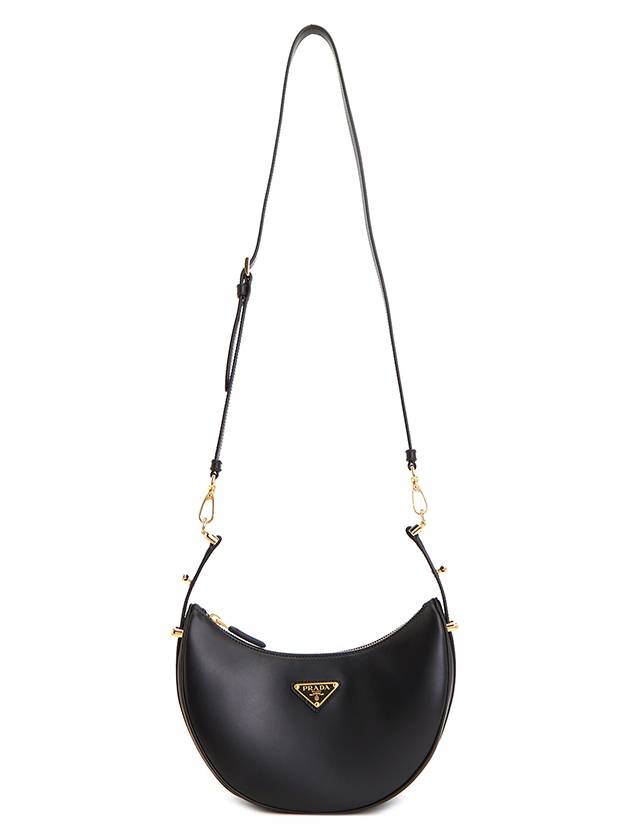 Arque Leather Shoulder Bag Black - PRADA - BALAAN 9