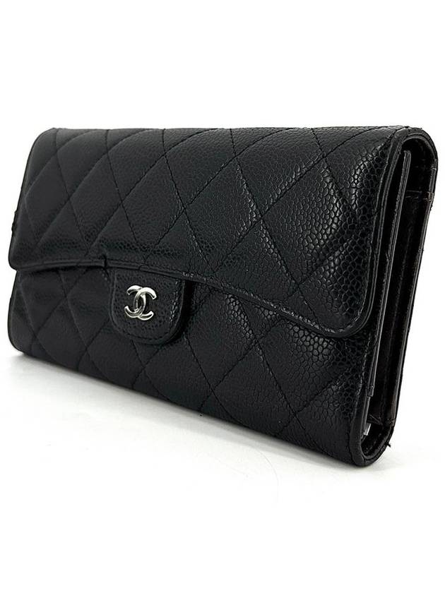 Classic caviar flap long wallet - CHANEL - BALAAN 4