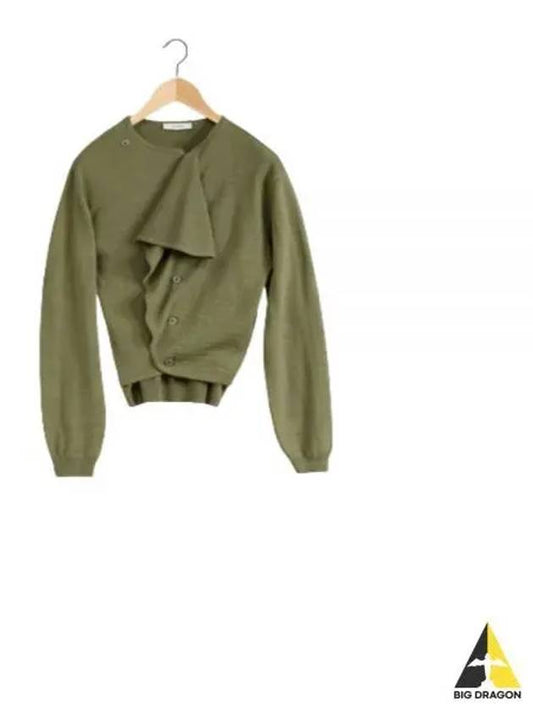 Trompe L'Oeil Cardigan Light Olive - LEMAIRE - BALAAN 2