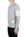 4 Bar Loopback Jersey Sweatshirt Light Grey - THOM BROWNE - BALAAN 4