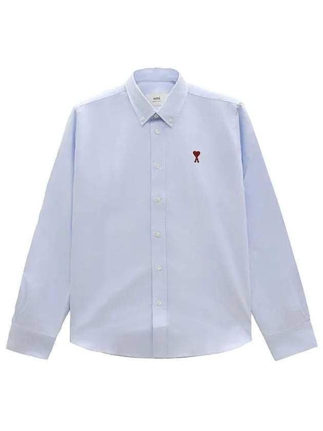 De Coeur Long Sleeve Shirt Light Blue - AMI - BALAAN 1