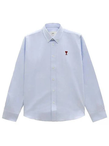 De Coeur Long Sleeve Shirt Light Blue - AMI - BALAAN 1