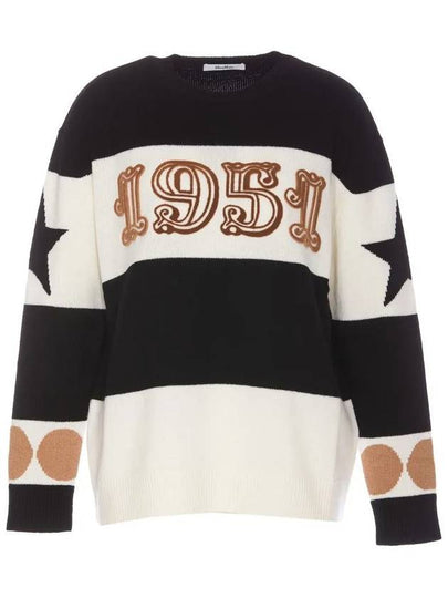 Star Pattern Crewneck Knit Top - MAX MARA - BALAAN 2