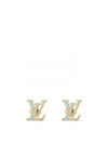 LV Iconic Enamel Earrings Gold Blue - LOUIS VUITTON - BALAAN 2