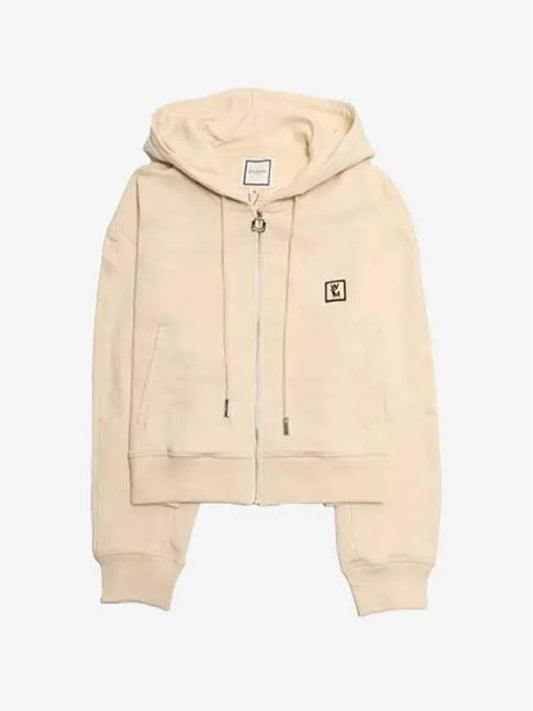 Back logo hooded zip up ivory women s M241TS47733I - WOOYOUNGMI - BALAAN 2