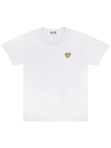 Comme des Gar ons Gold Waffen White Short Sleeve T Shirt - COMME DES GARCONS PLAY - BALAAN 1