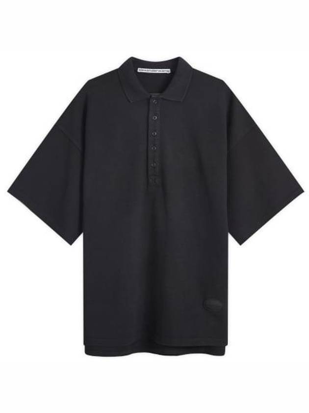 Alexander Wang Oversized Unisex Polo T-Shirt W/ Dome Logo Patch Clothing - ALEXANDER WANG - BALAAN 1