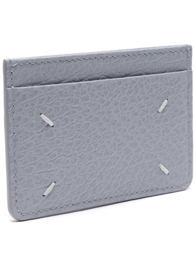 Grain Leather Stitch Card Wallet Pale Blue - MAISON MARGIELA - BALAAN 4