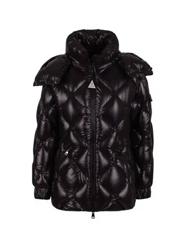 Women's Fioget Short Down Padded Jacket Black - MONCLER - BALAAN.