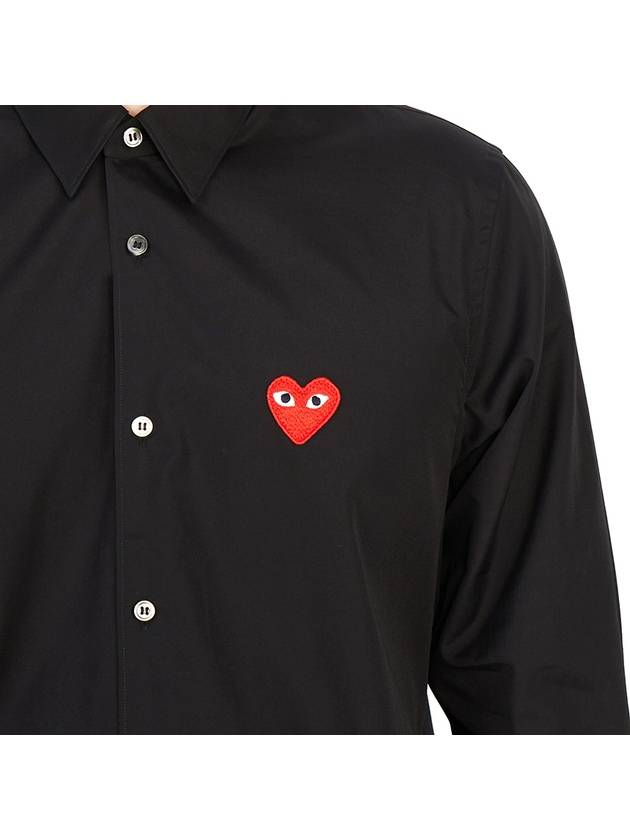 Red Wappen Plain Long Sleeve Shirt Black - COMME DES GARCONS PLAY - BALAAN 9