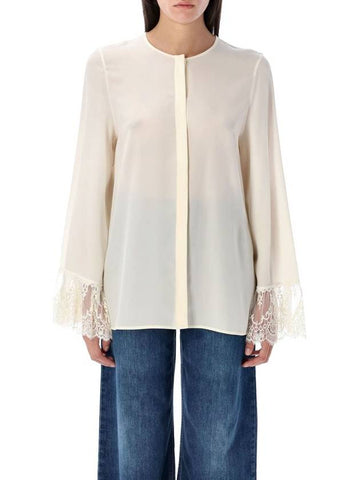 Chloé Fluid Blouse With Lace Cuffs - CHLOE - BALAAN 1