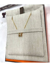 Mini Pop H Pendant Necklace Gold Marron Glace - HERMES - BALAAN 9