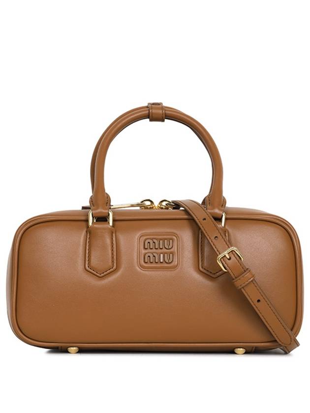 Arcadie Leather Tote Bag Cognac - MIU MIU - BALAAN 2