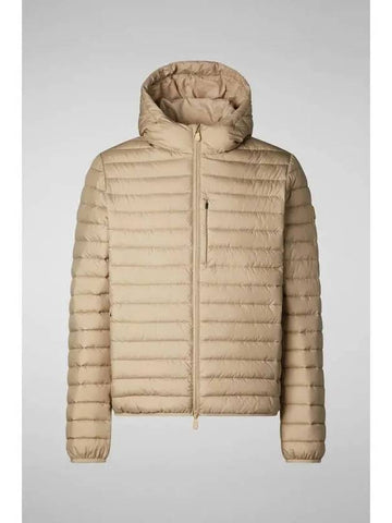 MEN CAEL hooded padded jacket beige - SAVE THE DUCK - BALAAN 1