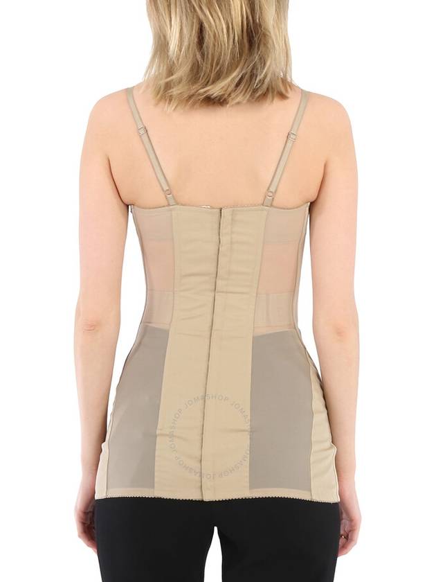 Burberry Ladies Pale Honey Mesh Panel Detail Cotton Bodice, Brand Size 2 (US Size 0) - BURBERRY - BALAAN 2