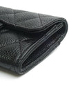 Classic Grained Calfskin Card Wallet Black - CHANEL - BALAAN 6