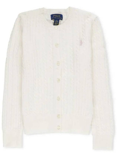 Kids Women s Pony Embroidery Cable Cardigan 543047 012 - POLO RALPH LAUREN - BALAAN 1