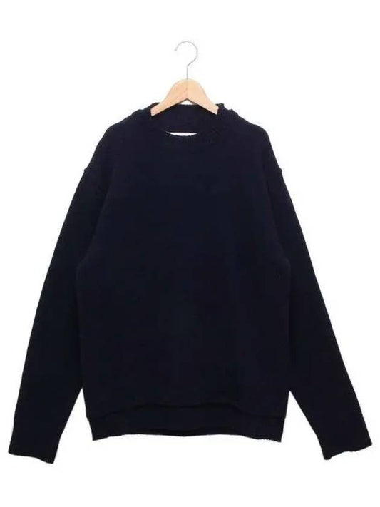 Back Stitch Elbow Patch Knit Top Navy - MAISON MARGIELA - BALAAN 2