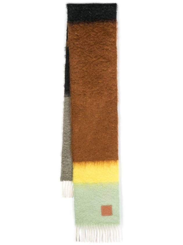 Striped Mohair Wool Muffler - LOEWE - BALAAN 1