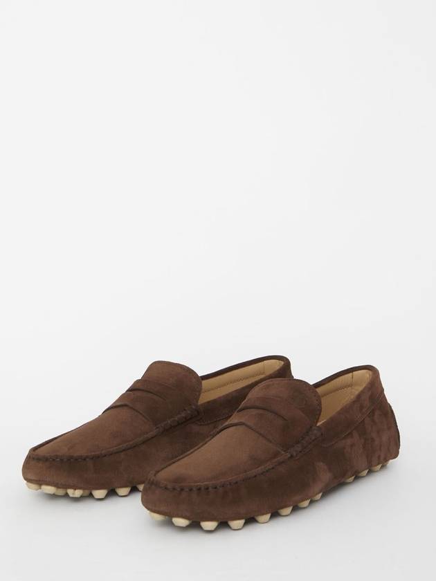 Gommino Bubble Suede Driving Shoes Brown - TOD'S - BALAAN 3