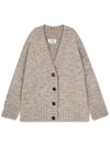 Botanical Dyed V-Neck Knit Cardigan Light Brown - MAISON MARGIELA - BALAAN 4