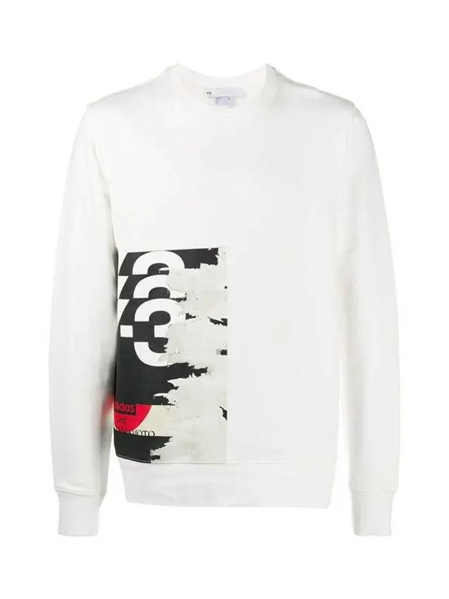 Graphic Logo Print Sweatshirt White - Y-3 - BALAAN 3