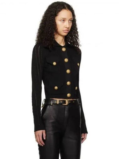 Black button cardigan 241251F095003 270052 1149460 - BALMAIN - BALAAN 1