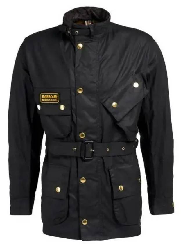 Men's International Original Wax Belt Jacket Black - BARBOUR - BALAAN 2