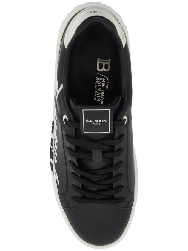 23 fw leather BCOURT sneakers WITH logo print BM1VI288LBAL EAB B0230475568 - BALMAIN - BALAAN 3