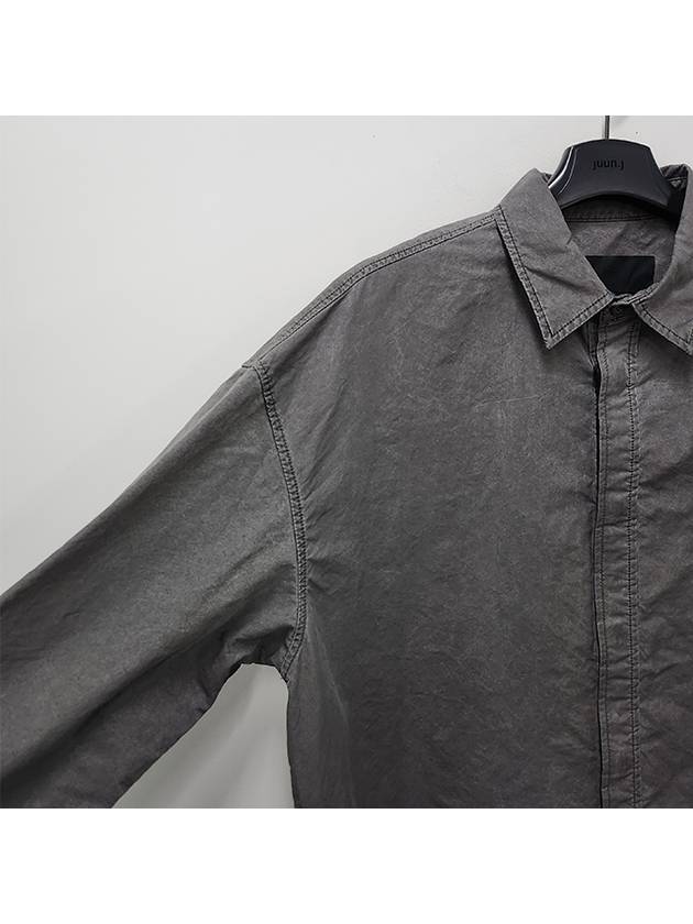 Dyed Taffeta Long Sleeve Shirt Grey - JUUN.J - BALAAN 7